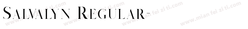 Salvalyn Regular字体转换